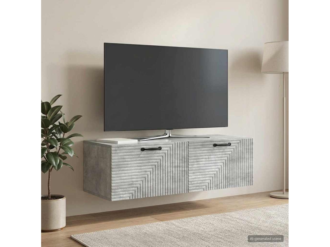 Vidaxl Gabinete De Tv De Parede Cinzento Cimento 98 X 41 X 30 Cm