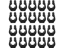 Suporte Para Vara De Pesca Montado Na Parede, 20 Peças, Clip De Armazenamento, Rack Organizador, Diâmetro 16mm