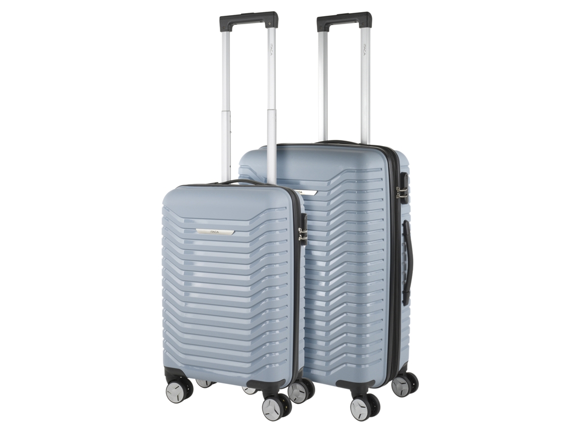 Conjunto de Mala Rígida PP ITACA Glasgow Azul Acinzentado (43X66x26 Cm - 63L)