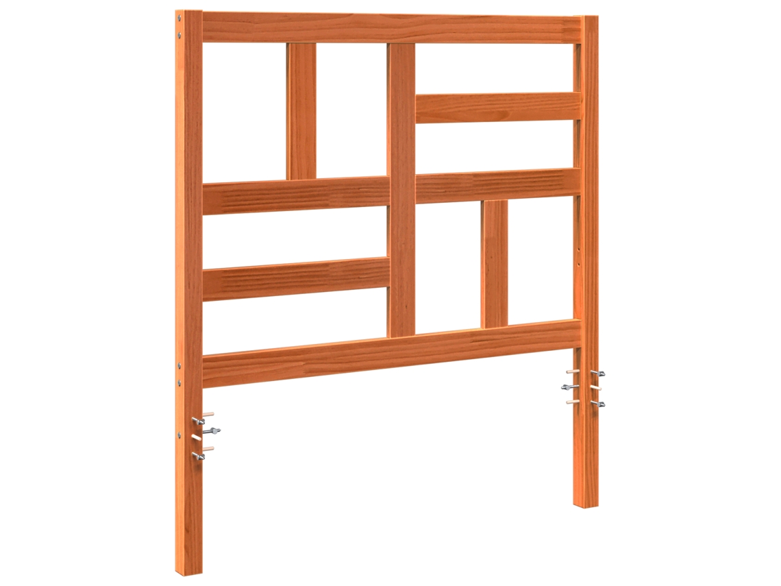 Conjunto 1 Cabeceira De Cama Vidaxl Castanho Madeira De Pinho Maciça (80,5 X 4 X 104 Cm)
