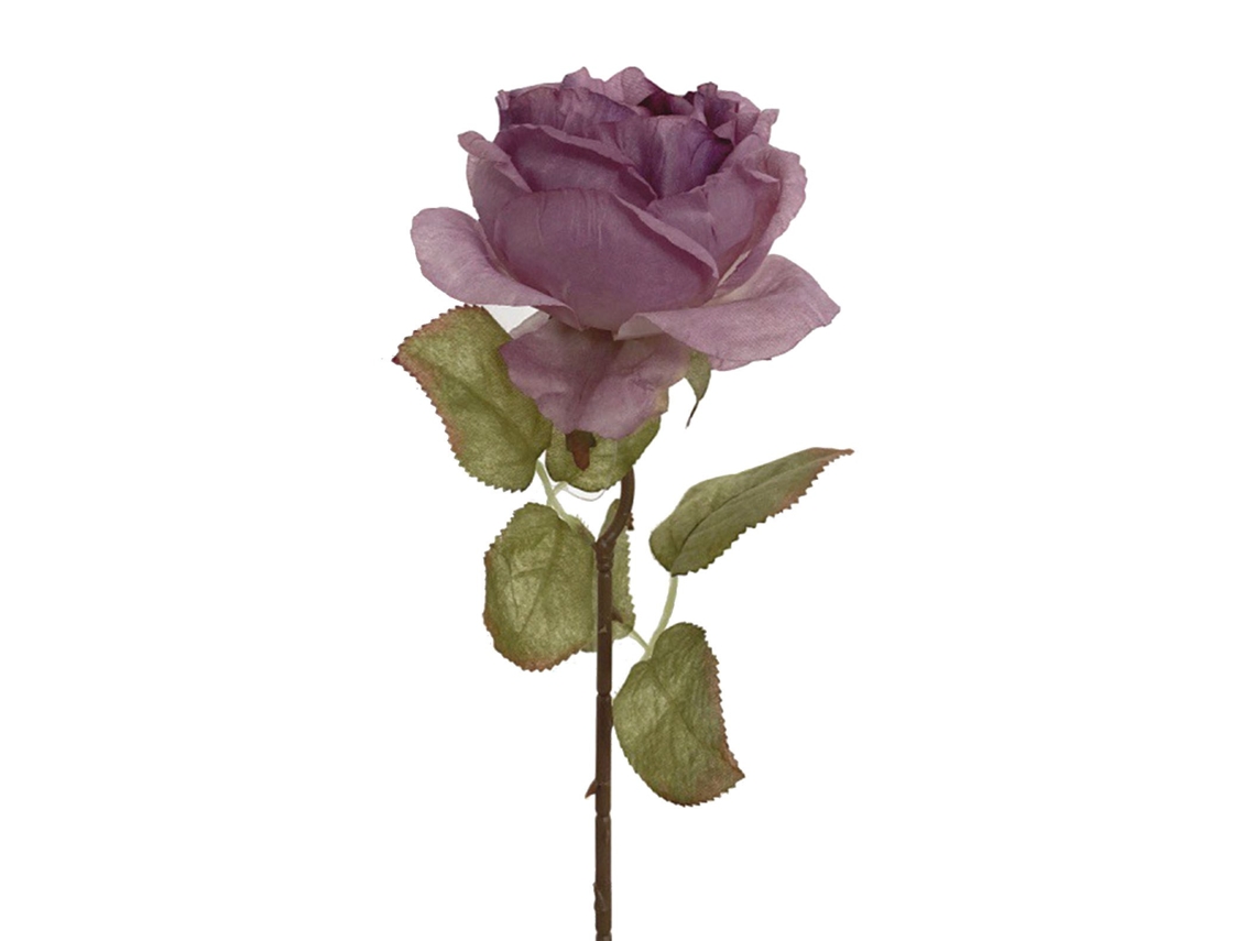 Rosa Artificial de Plástico Talo Longo para Decoração de Casa e Casamento Roxa | S/MARCA