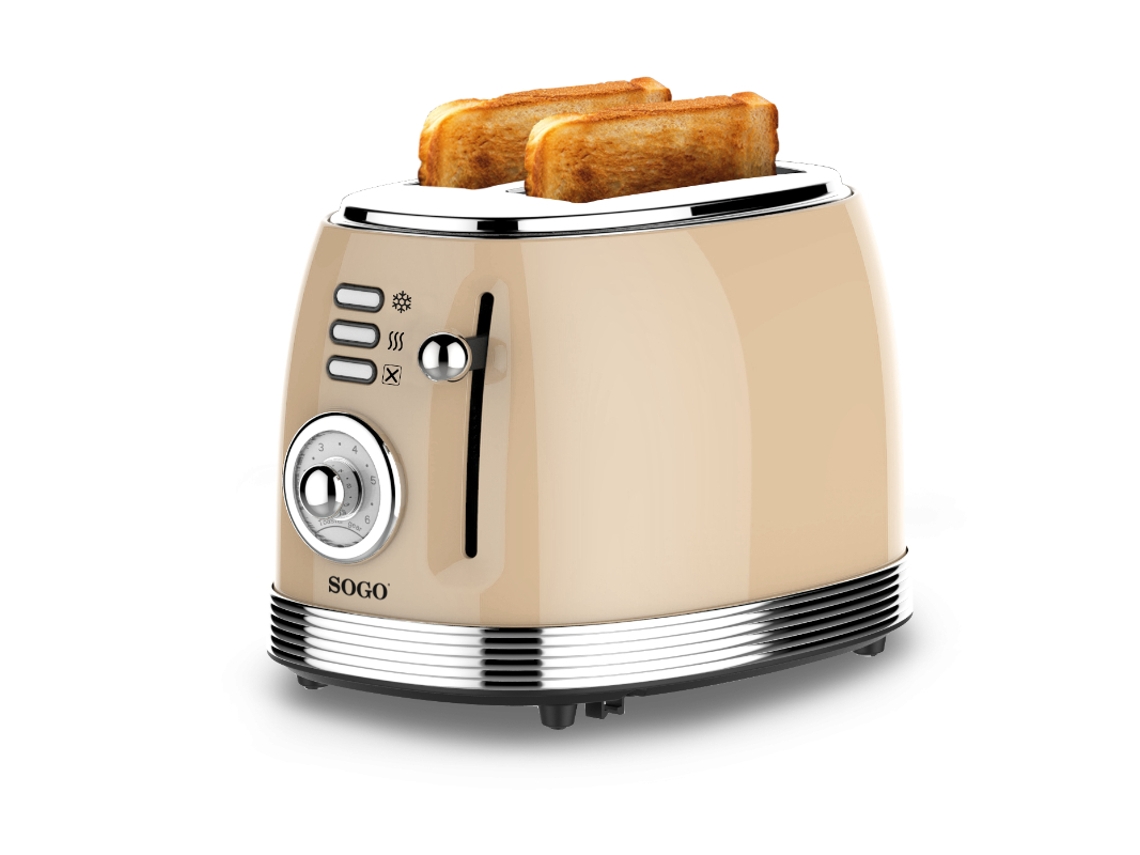 Torradeira Retro SOGO Tos-Ss-5470 Pan Molde 2 Ran 850W Bege