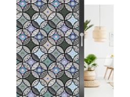 1 Película Decorativa Para Janela Com Estampa De Mandala