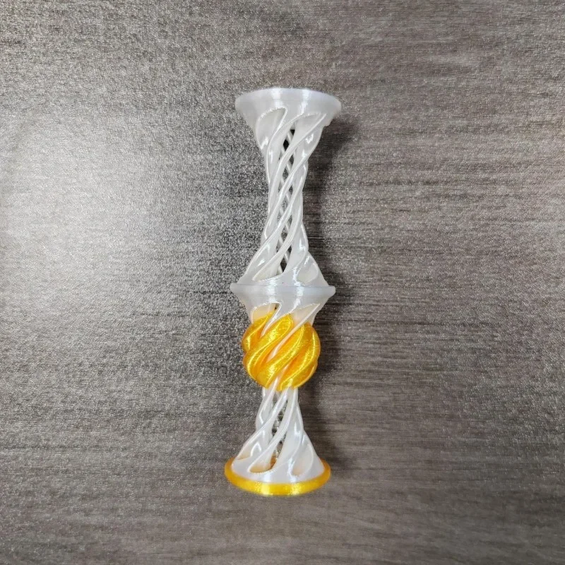 Brinquedo de Dedo Pirâmide Lançadora, Árvore Espiral, Enfeite Anti stress MDUG (branco)