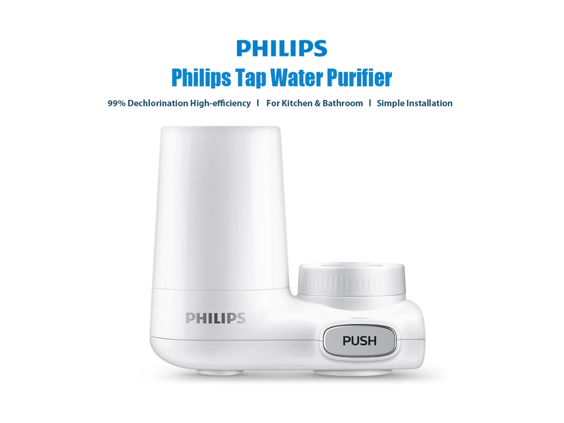 Aetheria filtro de Água Purificador Philips Cm 300 para Torneira Cozinha Banheiro Descloração 99%