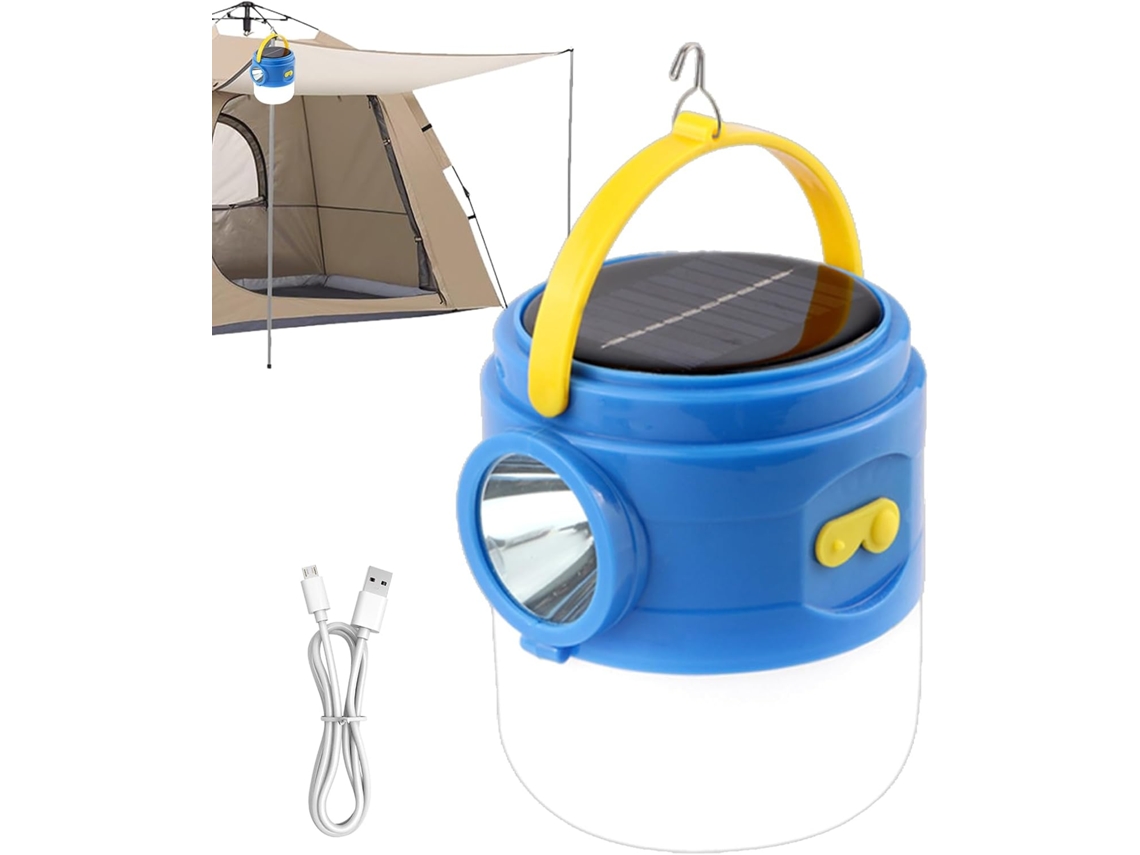 Luz Solar De Acampamento, Lâmpada Solar Usb Com Brilho Ajustável
