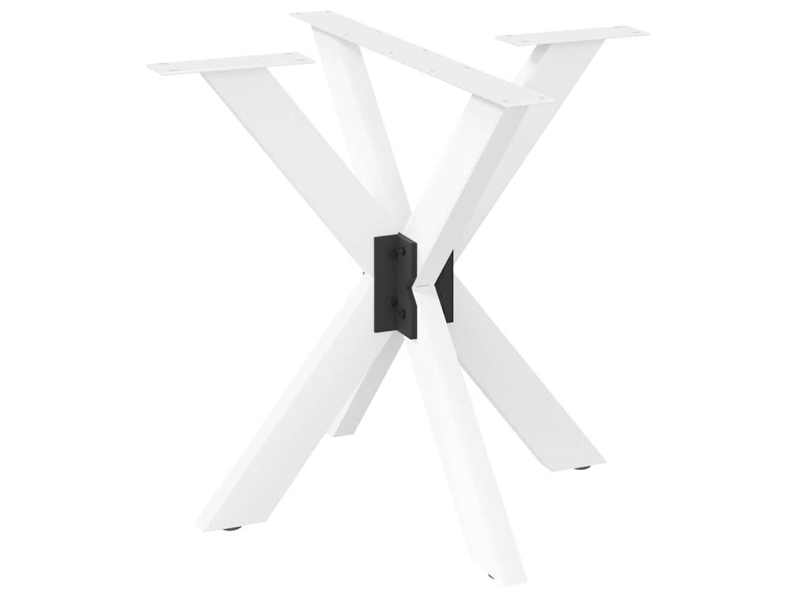 Vidaxl Pé De Mesa De Jantar Em Formato De Aranha, Branco, 85x85x(72-73) Cm, Aço