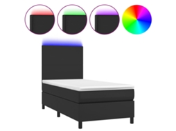 Box Spring Bed, Box Spring Beds Vidaxl Preto Couro Artificial (80 X 200 Cm)