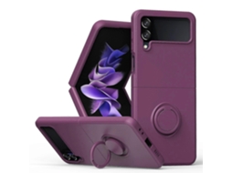 25-26 Magnetic Finger With Ring Holder Stand Cover Case For Samsung Z Flip4