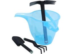 Topbathy Kit de Ferramentas Jardinagem Besportble em Miniatura para Meninos e Meninas com Enxada, Ancinho Pá