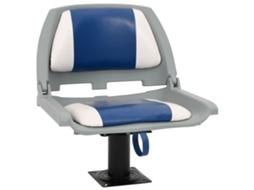 Vidaxl 2 Pcs Conjunto Assento Barco Dobrável 48x51x41 Cm Azul E Branco