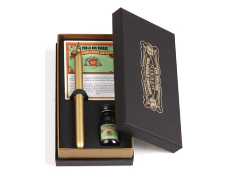 Kit de Caligrafia Pérola com 1 Suporte para Aparo 1 Aparo de Escrita 65B e 1 Frasco de Tinta de Escrita Pérola JACQUES HERBIN