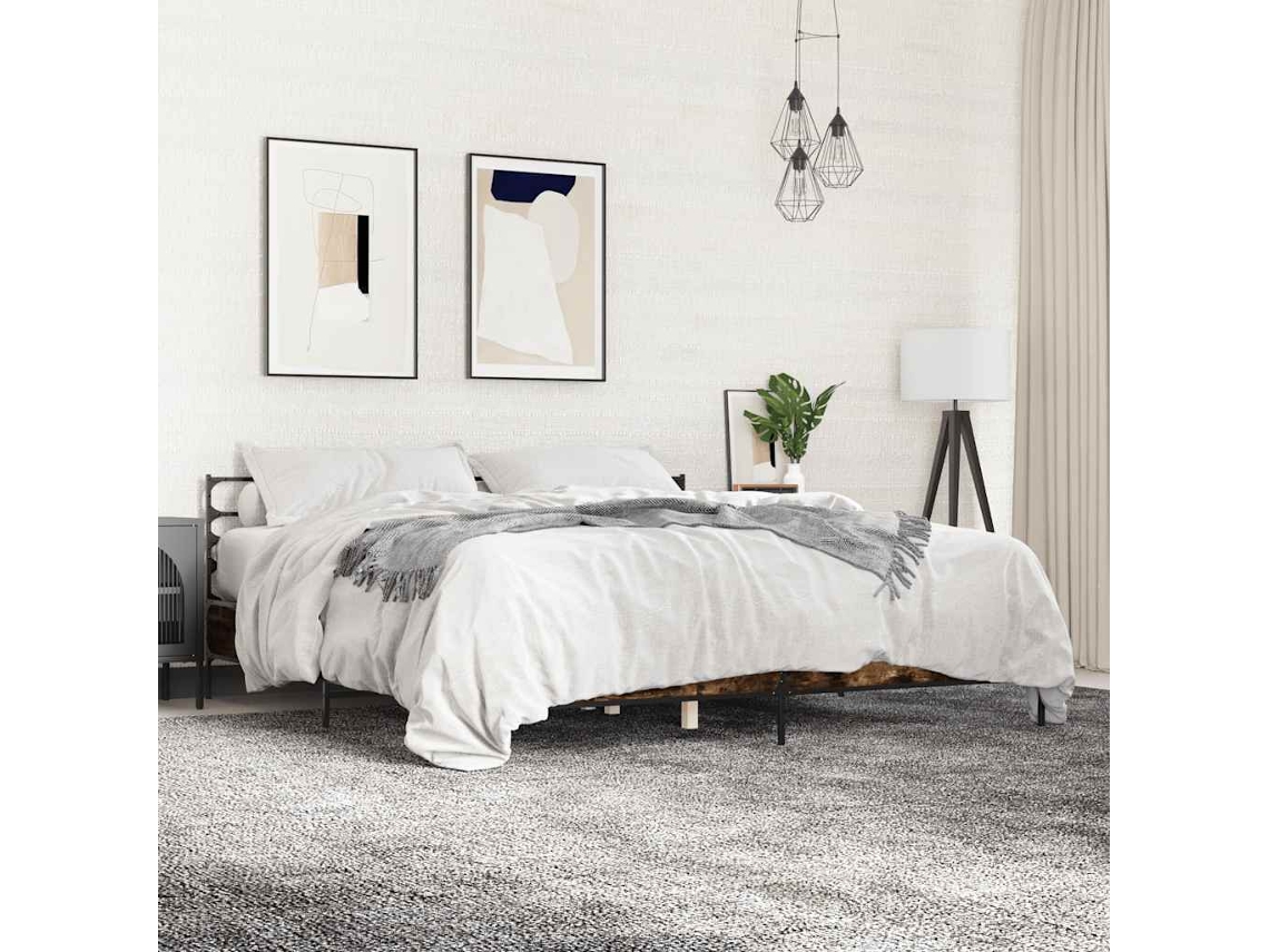 Vidaxl Estrutura De Cama 200x200 Cm Derivados Madeira/metal