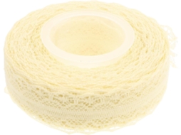 Renda Fita Decorativa, 1 Rolo, Bege Renda Para Artesanato