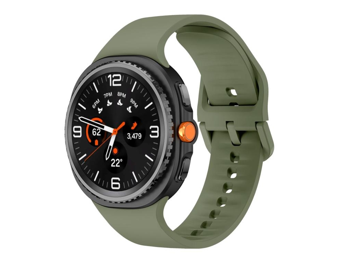 Bracelete para Samsung Galaxy Watch 8/8 Classic Silicone Lisa e Sólida Verde exército XIAOMOYU