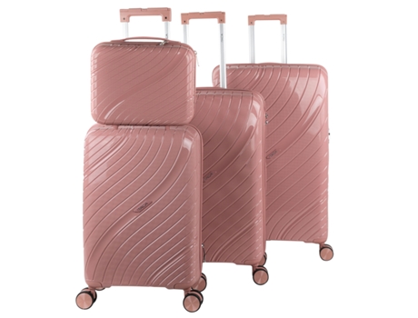 Pp ITACA Danube Rosa Hard Suitcase Set (48x75x30 Cm 94l)