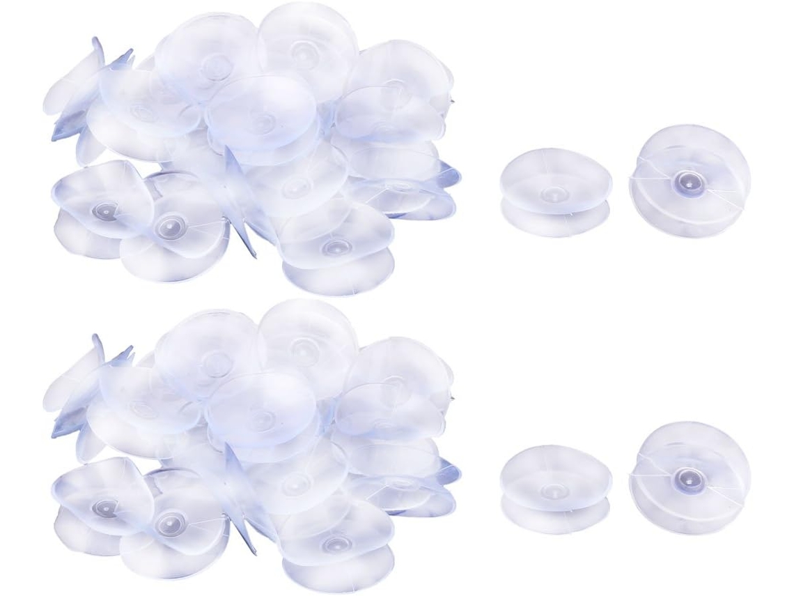 Ventosas Ruilogod para espelhos de vidro, dupla face, 3 cm de diâmetro, pacote com 60 unidades.