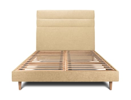 Cama com Cabeceira Linha SOMMEIL_DE_PLOMB Tecido Amarelo (200x200cm)