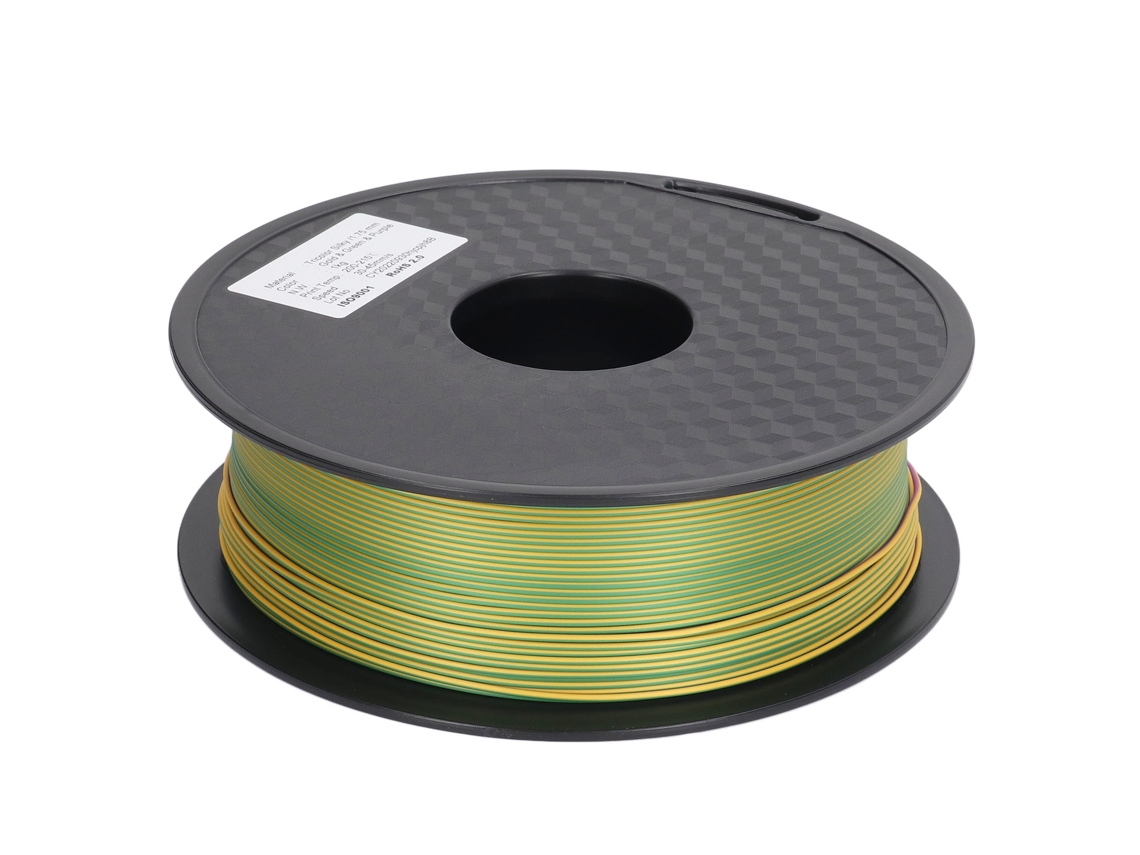 Filamento PLA Silk 3 Cores Ouro Verde Roxo 1.75mm Consumível S/MARCA