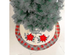 Saia Árvore De Natal Lenço De Serapilheira Xadrez 41 Polegadas Para Decoração De Natal Em Casa