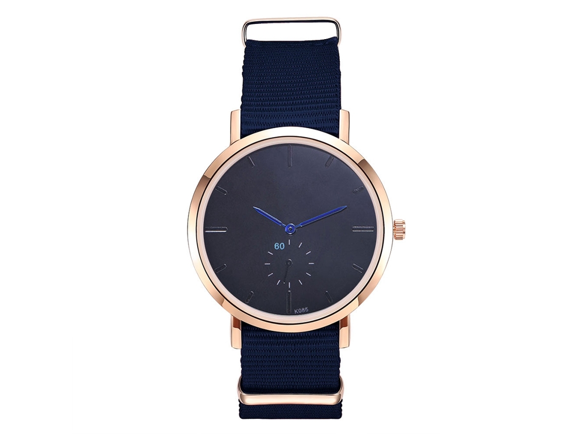 Reloj De Pulsera Para Hombre De Cuarzo Con Correa De Nylon (azul Real)