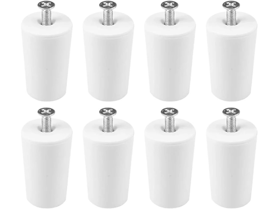8 Batentes Brancos Com Parafusos Para Persianas, Portas, Janelas, Mosquiteiros E Acessórios Para Cortinas De Rolo