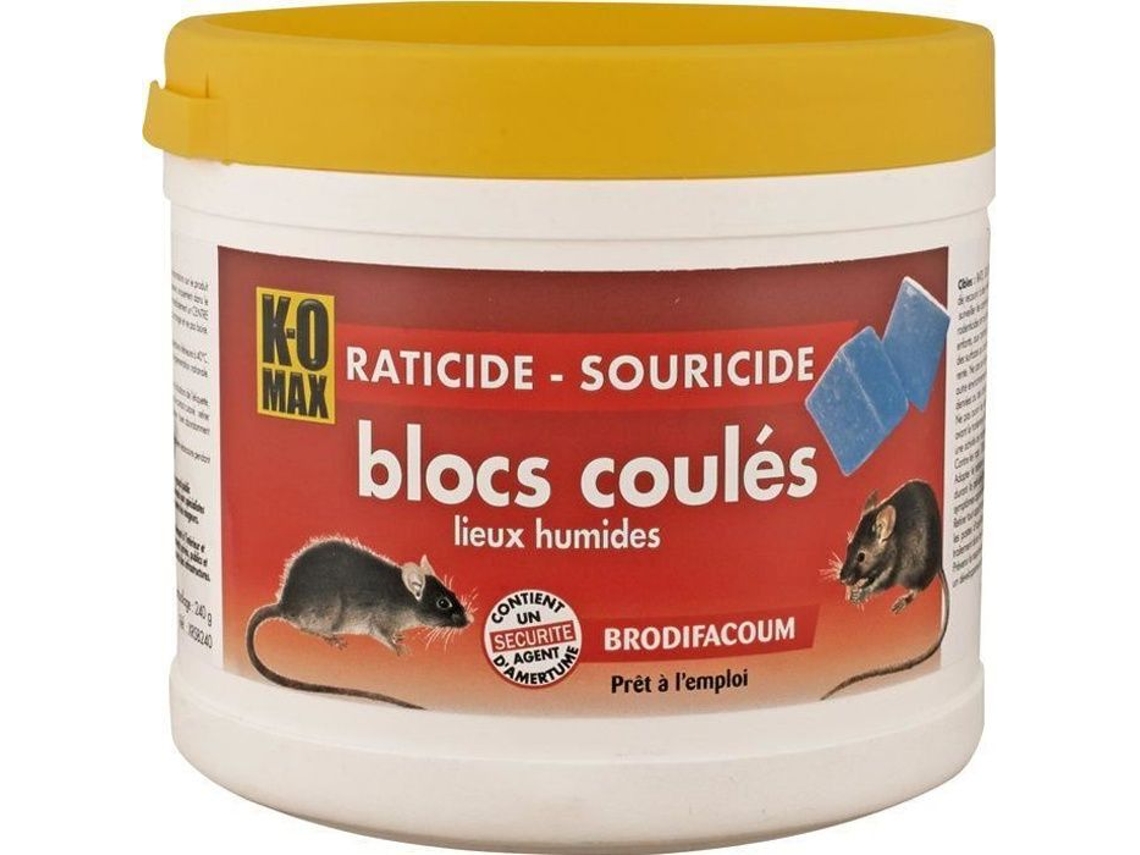 Bloco de Mousecida Raticida Komax 240 gGeb
