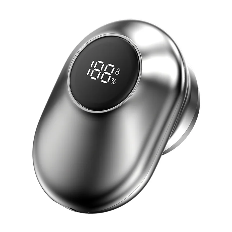 Barbeador Elétrico, Mini Barbeador Elétrico com Visor Lcd, Portátil, Interface Usb MDUG (d01 Prata)