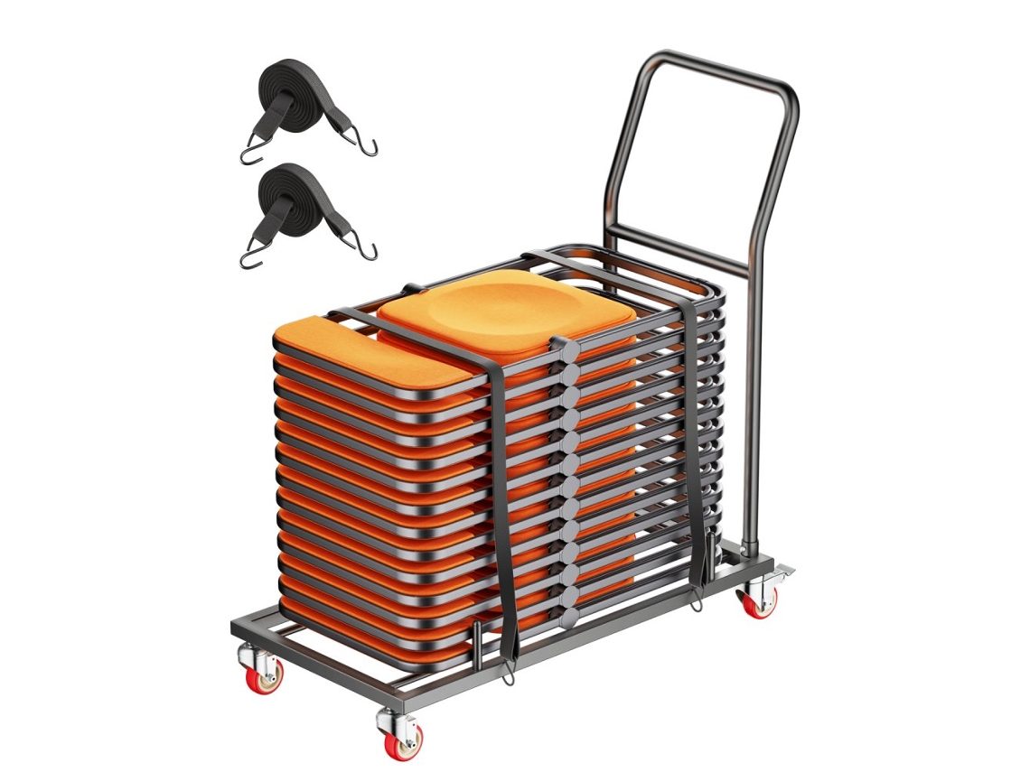 Conjunto De Suporte Para Cadeiras Dobráveis Com Rodas Até 25 Unidades Tekmaquinas
