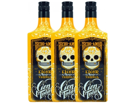 Tequila Thunder Kings Cien Malos Licor de Mango y Tequila 70 cl (Caixa de 3 unidades)