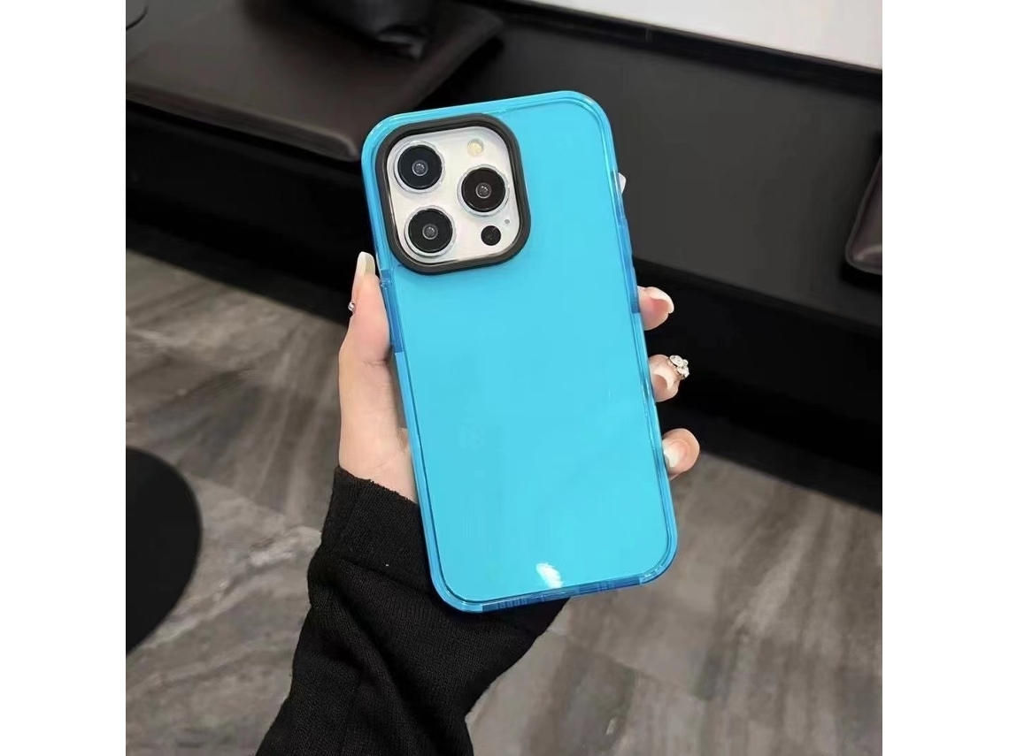 Capa Para Iphone 17 Air Minglan Com Airbag Em Cores Contrastantes E Silicone Transparente.