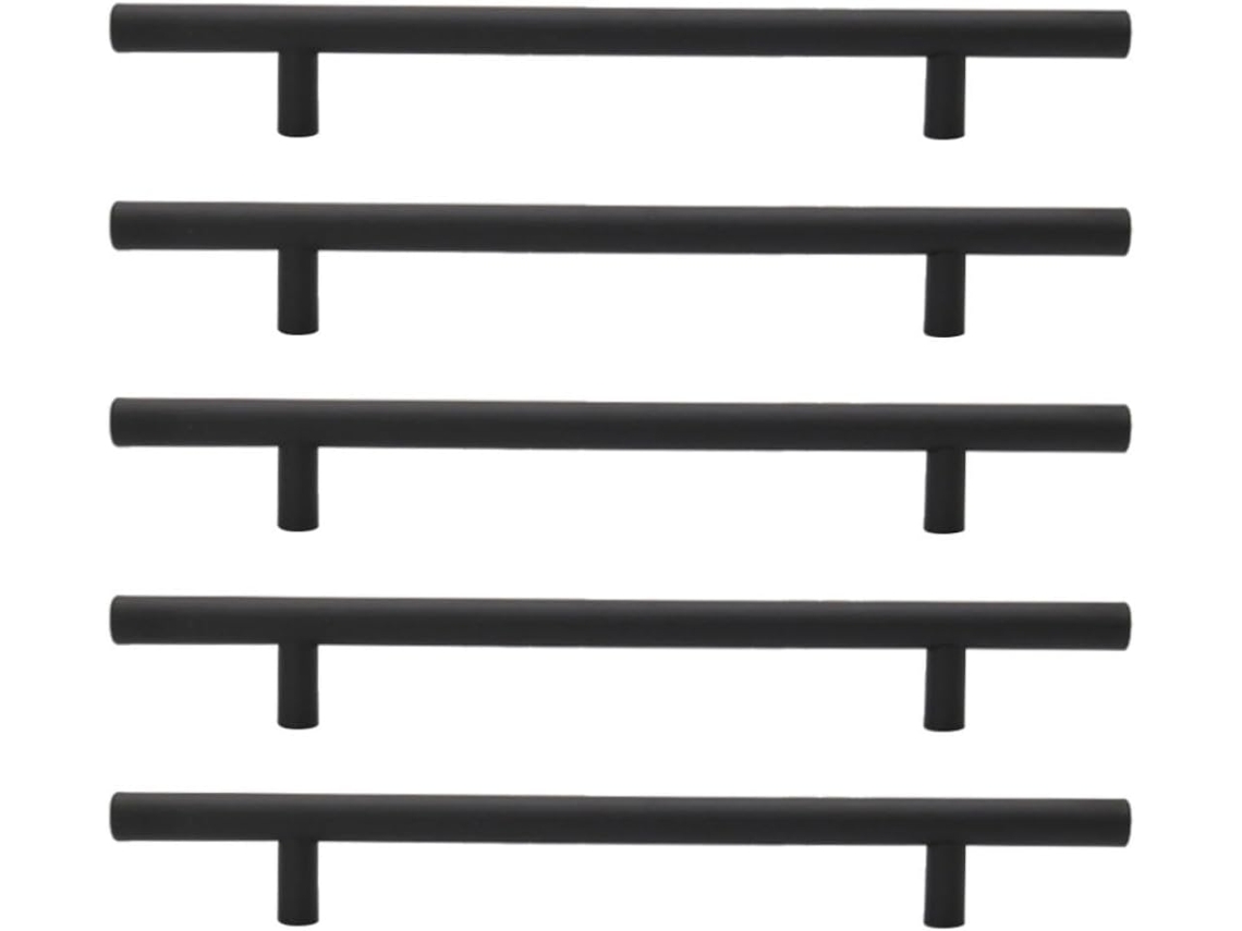 Callaron Conjunto De 25 Puxadores Aço Inoxidável Para Armários, Pretos, Com Distância Entre Furos De 6, 4cm, Para Portas