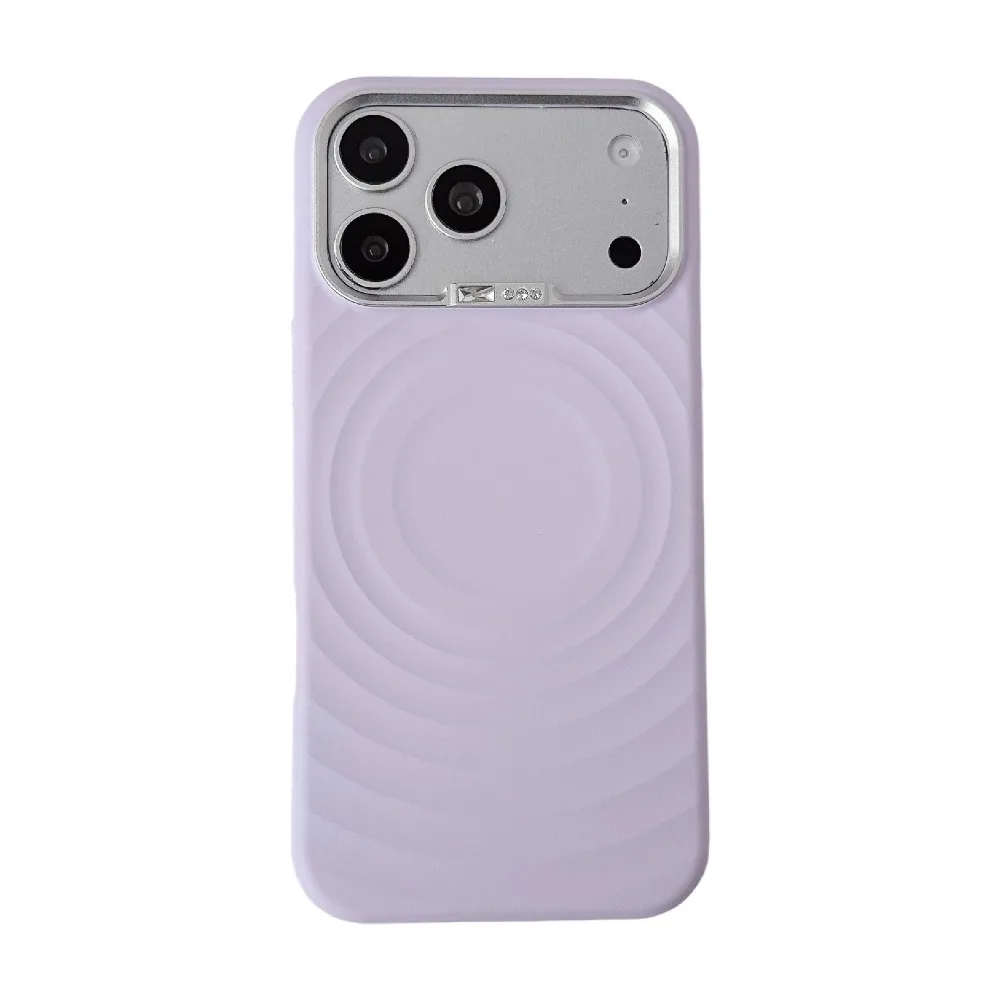 (roxo, Iphone 17 Pro) Capa Magnética De Silicone Líquido Para Celular, Compatível Com Magsafe, Com Proteção Metálica Na Moldura Da Câmera.