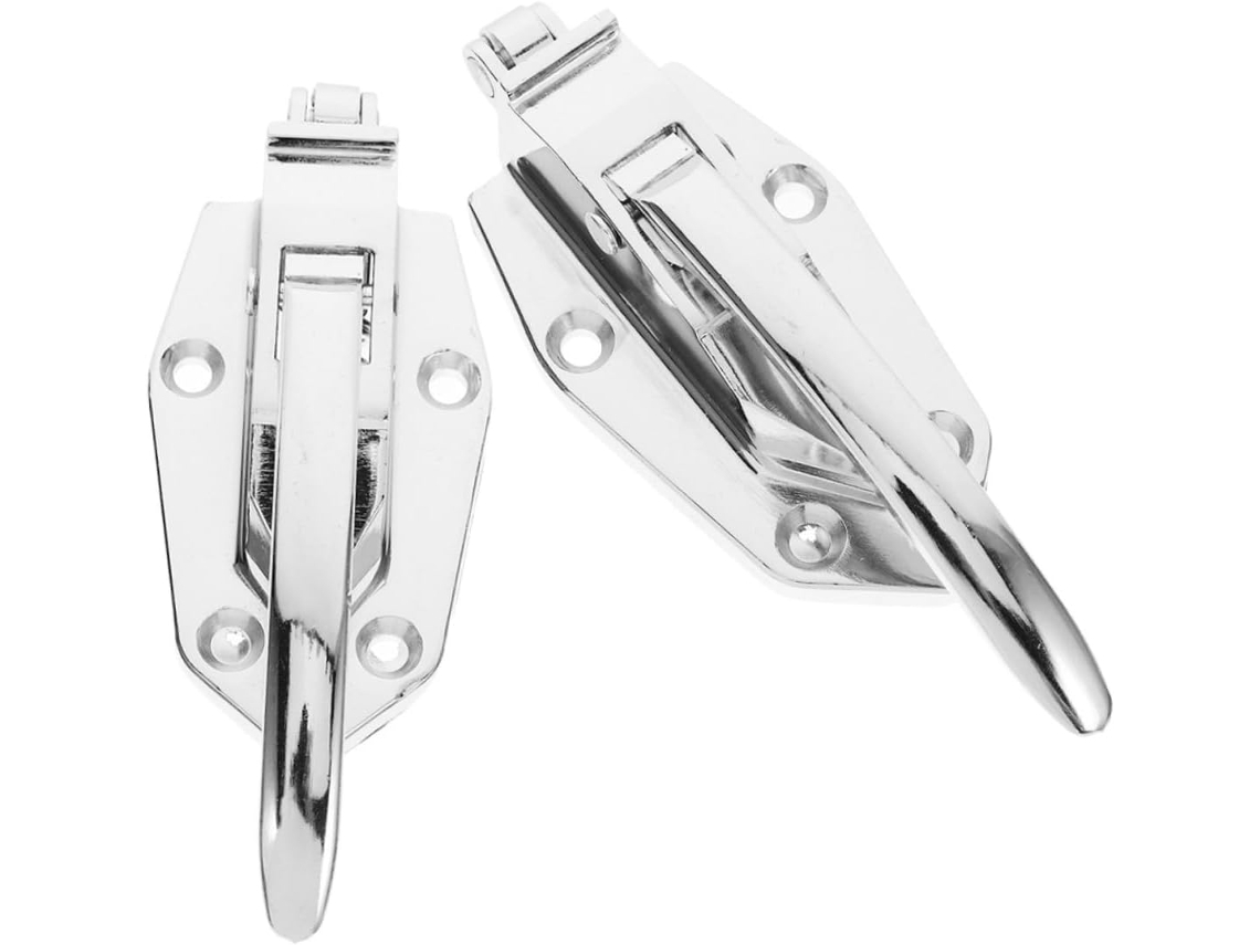 Fecho De Maçaneta Porta Em Liga Zinco Ct1060 Com 2 Parafusos Para Dobradiças Freezer