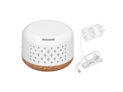 Umidificador difusor de aromaterapia, 300 ml, 8 W, 0,5 A, 35 dB, silencioso, desligamento automático, textura de madeira, LED de 7 cores, 100 W, 240 V