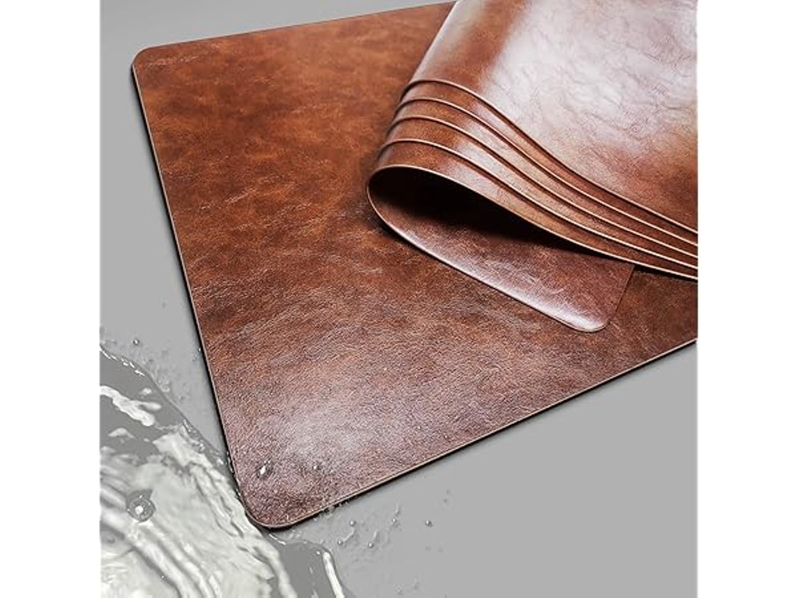 Conjunto de 6 Mesas Individuais, em Pele, Antiderrapante, Impermeável, Resistente Ao Calor, Lavável, Ergonômico, Uso Diário STELASPLEN