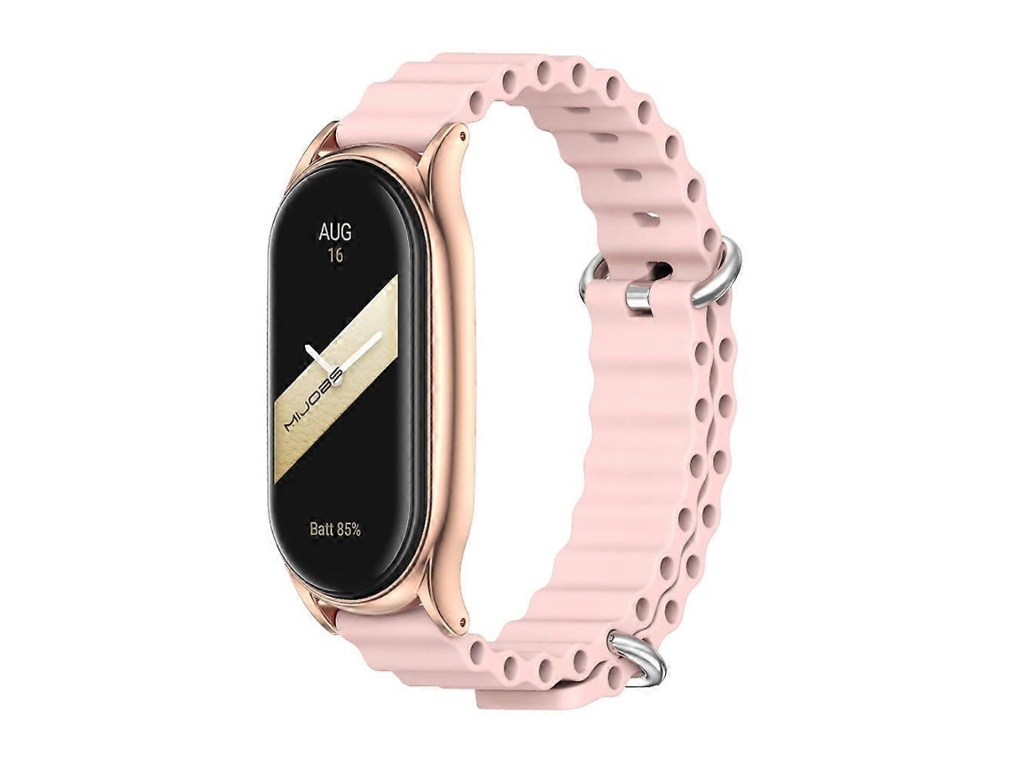 Pulseira De Silicone Respirável Mijobs Plus Para Xiaomi Mi Band 8, Com Design Náutico.