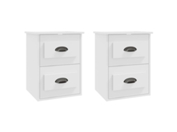 Conjunto de cabeceira de parede e mesa MAISON EXCLUSIVE Branco 41,5x36x53 cm