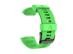 Pulseira De Relógio Lurelia Para Garmin Forerunner 35 Fivela Preta Em Silicone Verde