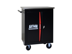 Carrinho Multifuncional Multifuncional com Porta Dupla, Tabuleiro de Portas Duplas Preto e Vermelho kd (blak Red)