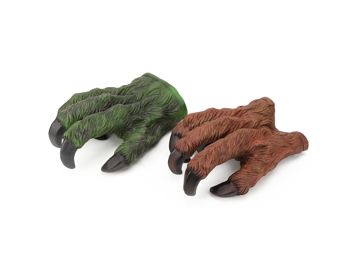 Primerox 2pcs Mão de Pelúcia Cabeça Animal Simulada Brinquedo Educativo Infantil