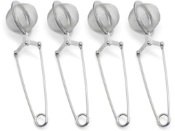 Conjunto De 4 Saquinhos De Chá Em Formato Bola Com Alças, Em Aço Inoxidável, Zqkla