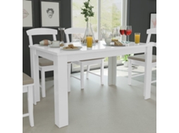 Vidaxl Mesa De Jantar 140x80x75 Cm Branco