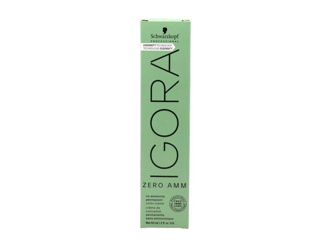 Tinta Permanente SCHWARZKOPF Igora Zero Amm Preto Nº 1-0 60 Ml