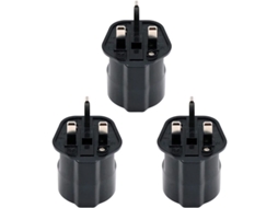 Adaptador Ue Para Reino Unido/hong Kong/singapura/emirados Árabes Unidos/arábia Saudita Com Fusível De 13a E Proteção Segurança