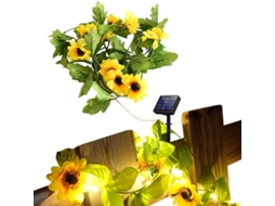Cordão De Luzes Girassol - Fada Movidas A Energia Solar