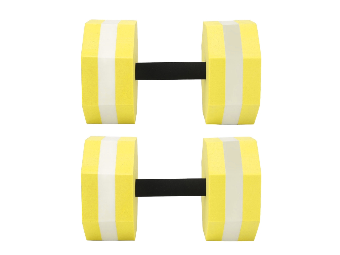 Halteres De Espuma Eva Para Exercícios Aquáticos Amarelo Branco
