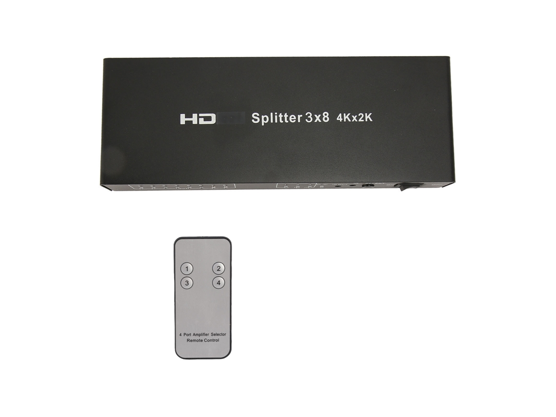 Divisor Hdmi EOOCOO (3 Entradas 8 Saídas Transmissão de Vídeo 4kx2k)