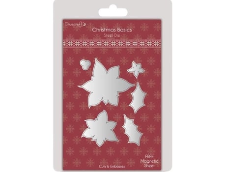 Matriz de corte (Die) Dovecraft Poinsétia de Natal 6 peças - Dovecraft cor