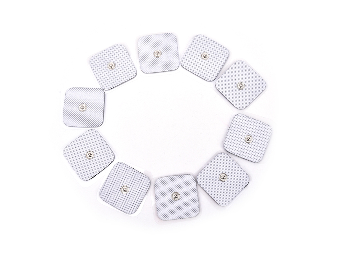 Lurelia Eletrodos Autoadesivos Tens 10/20 Peças 4x6cm Conector 3,5 Mm Reutilizáveis Silicone Formato Compacto